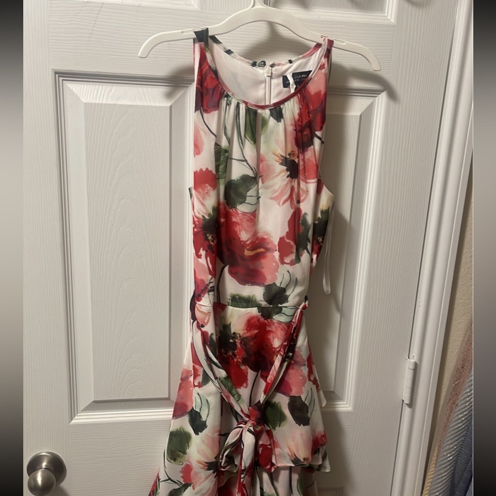Floral print tiered maxi dress